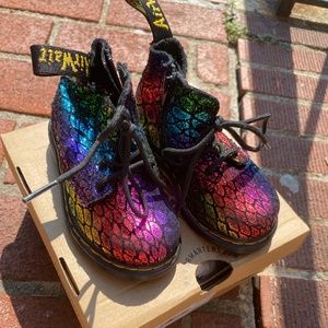 JUNIOR 1460 PASCAL METALLIC BOOTS